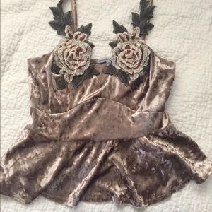 Velvet Crop Top